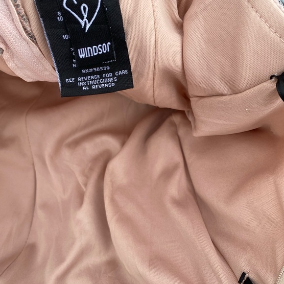 Windsor Pink and Gray Floral Kids Dress - Picture 2 of 2